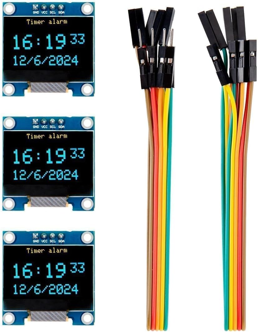 Oled Display 0.96 - 3 шт., 0,96-дюймовый OLED-дисплей, компактный самосветящийся