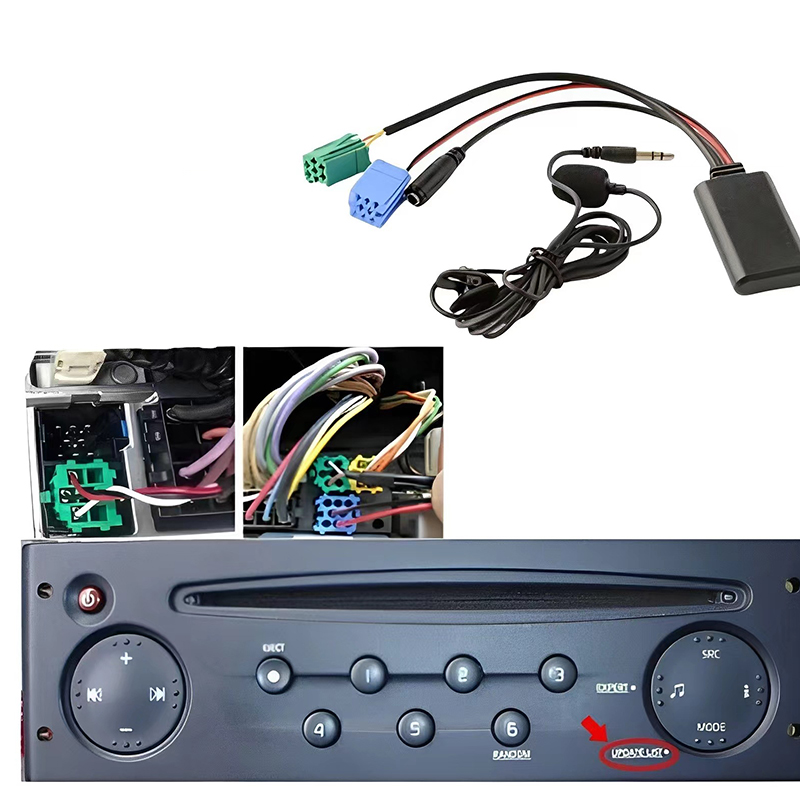 Microphone Module - Автомобильный Bluetooth-модуль 5.0, AUX-адаптер, кабель 6-контактный/8-контактный,