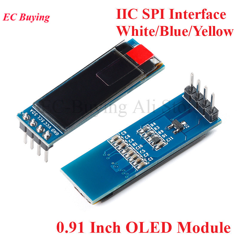 Ssd1306 - 0,91-дюймовый OLED-модуль 0,91-дюймовый экран, белый/синий/желтый, 128X32
