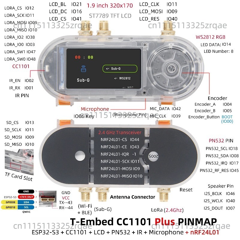 Плата разработки T-Embed CC110 – обзор и цена Nrf24L01